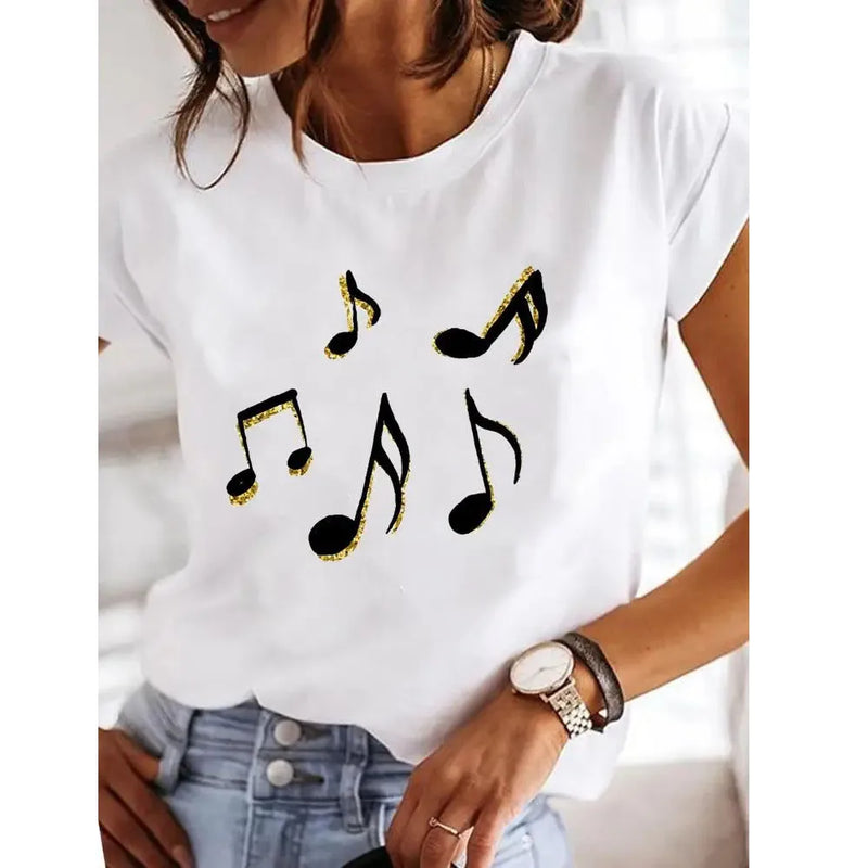Love Heart Print Women Summer T Shirt Girl O Neck Funny Tops Tee Female.