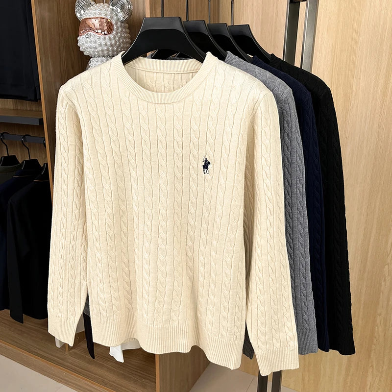 Luxury High-End Solid Color Long Sleeve Sweater Spring Autumn.
