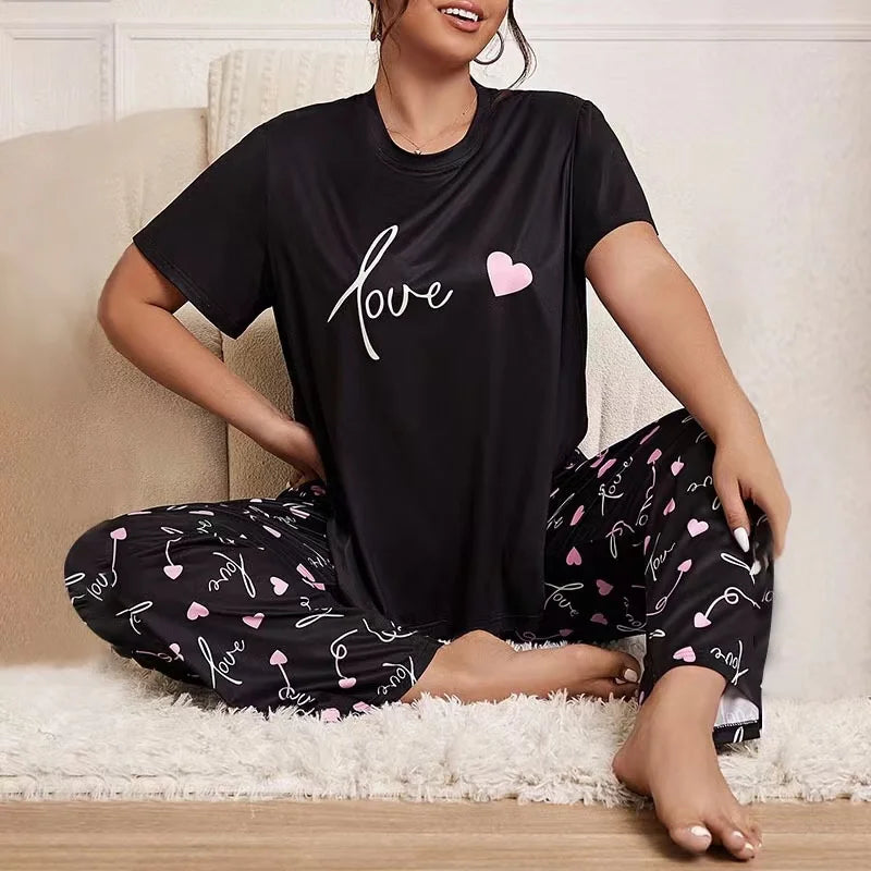 Women's 2 Piece Pajama Set Sleepwear Loungewear Pj Sets.