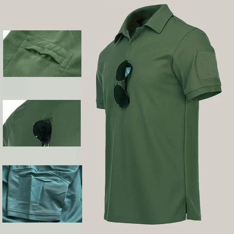 Men's Summer T-shirt Male Camping Hiking Trekking Fishing Training Running.