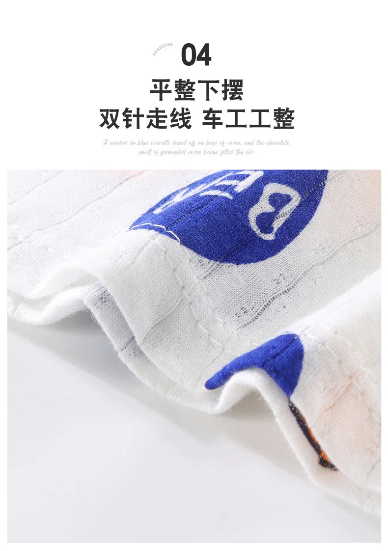 Kids Sleeveless Set Summer Cotton Girls' Shorts Pajamas Korean Style Boys.
