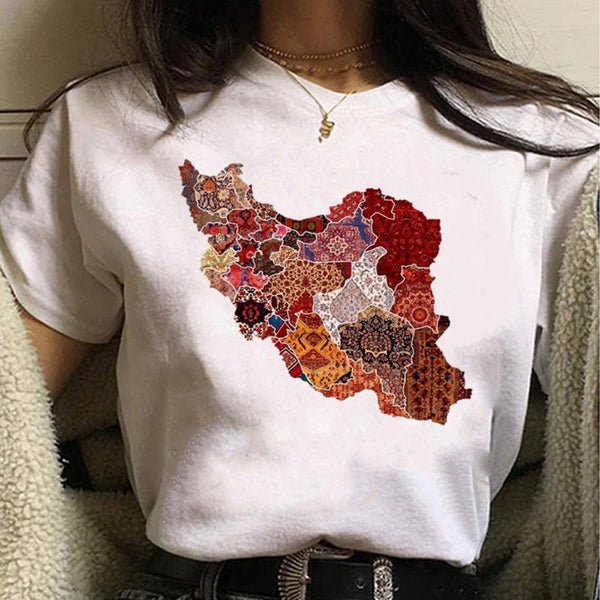 Iran tshirt women harajuku tshirt female funny clothing.
