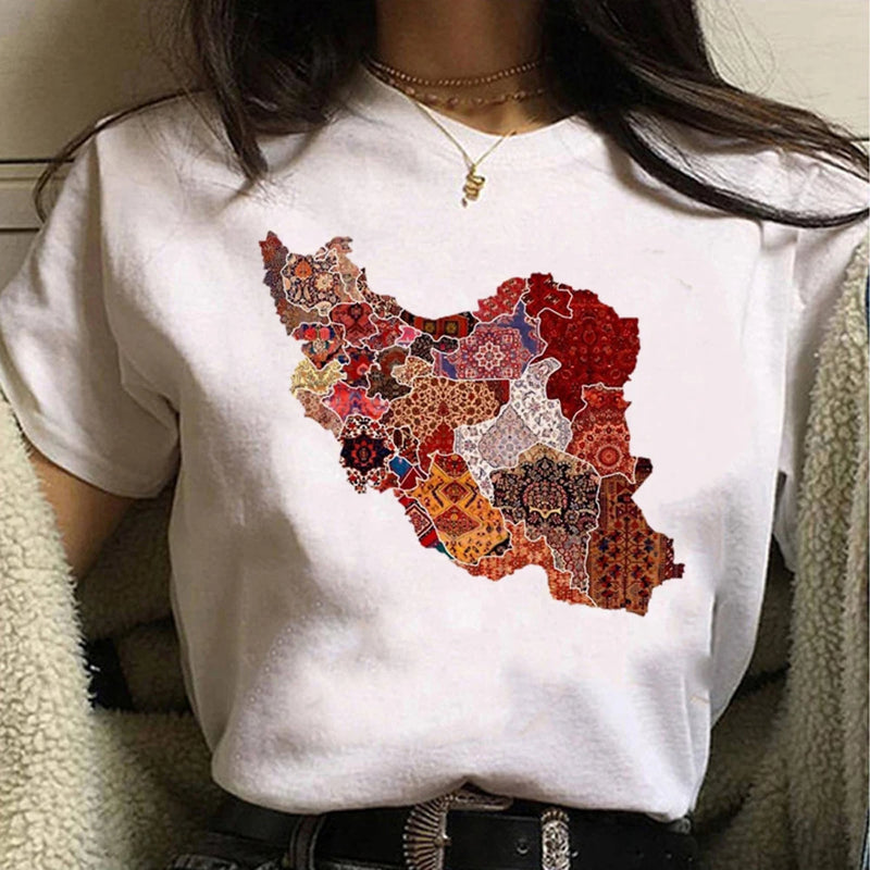 Iran tshirt women harajuku tshirt female funny clothing.