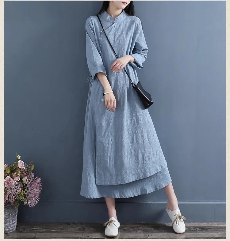 Spring Autumn New Womens Dresses Vestidos Robe Elbise Loose.