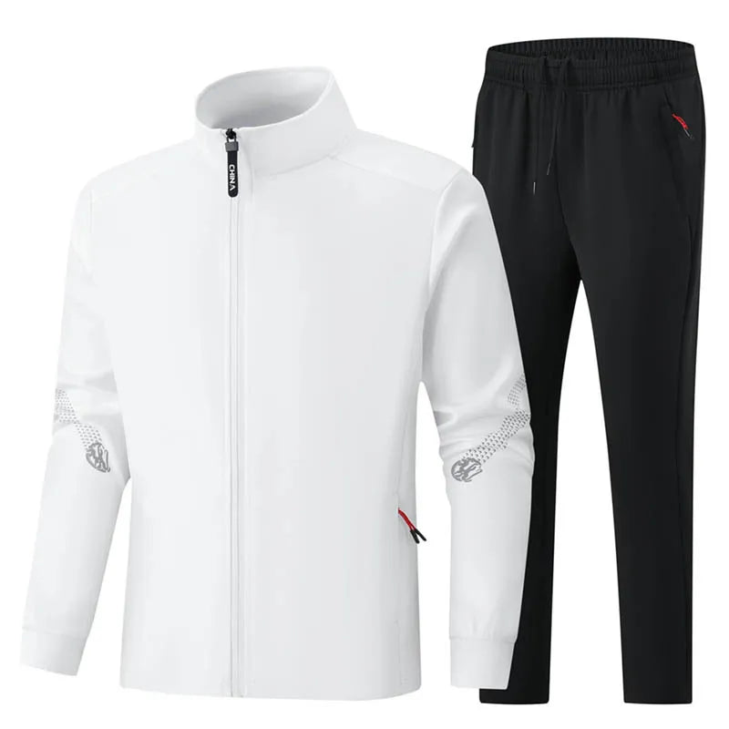 Running Sport Set Quick-Dry Loose Fit Outdoor Training Jacket Morning Runs Spring Men's Sportswear.