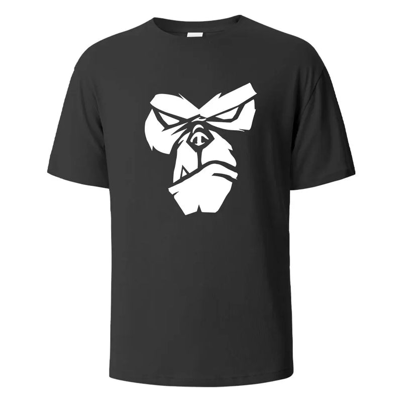 Gorilla Face Funny Print T-Shirt Summer Tees For Men Women.