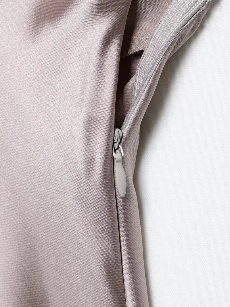 Women’s Sexy V Neck Satin Long Dress.