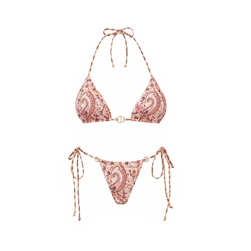 3Pcs Bandeau Biquini Women Sexy Bikini Women Swimsuit Printed Swimwear.