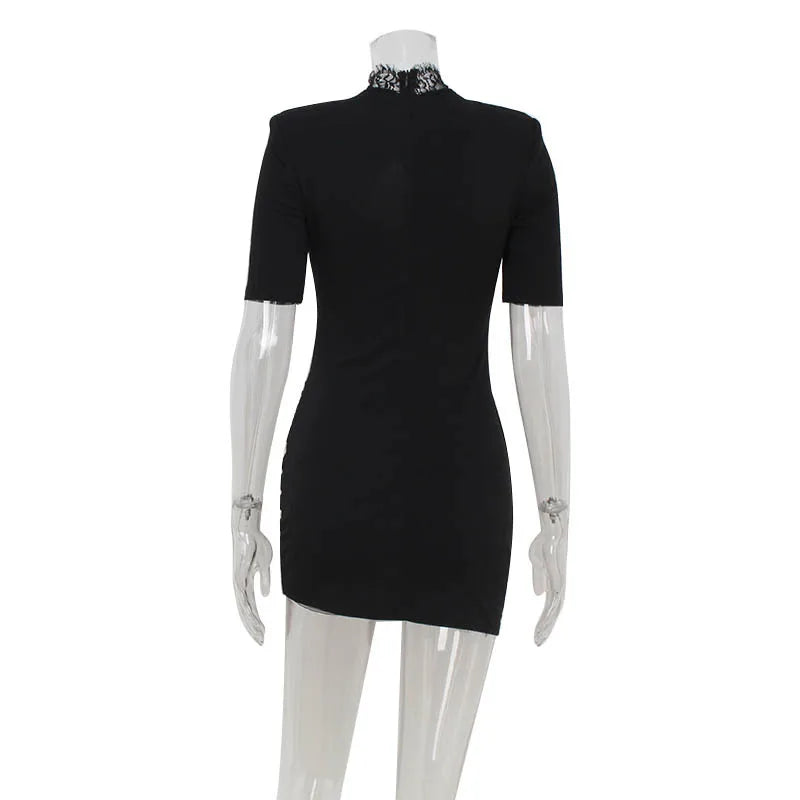 Tornova Sexy Hollow Lace Mini Dress For Women.