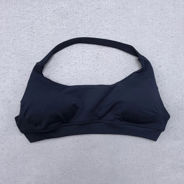 Shorts Set 2 Pieces Seamless Yoga Set Workout Tracksuit Women Halter Sport.