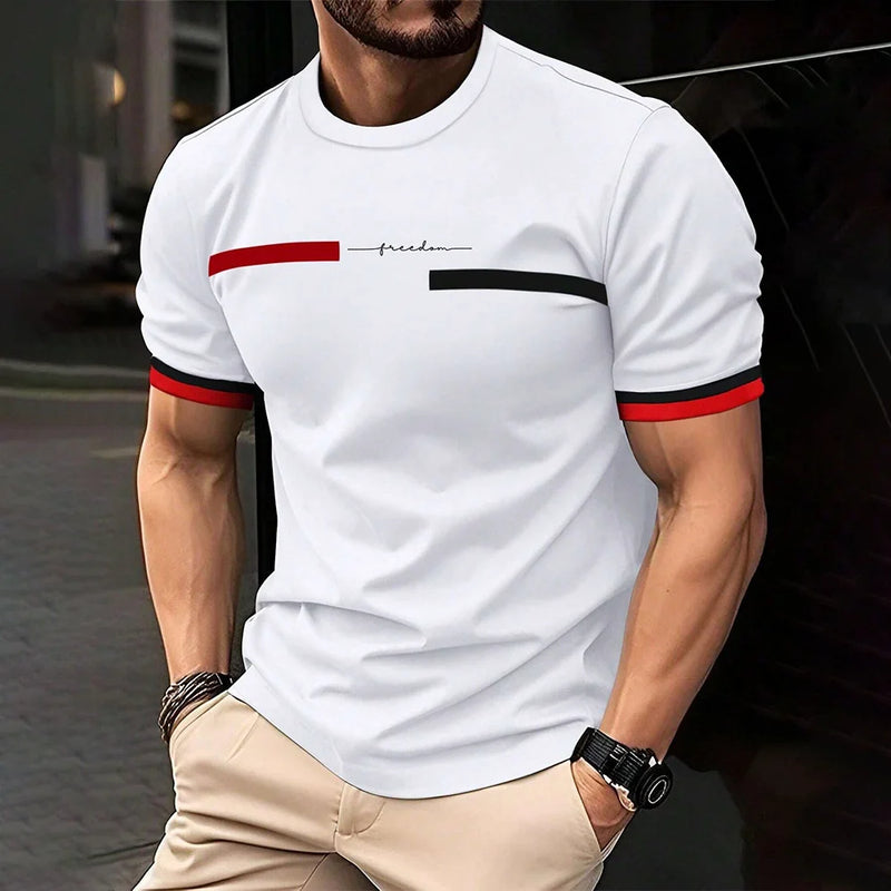 Man T-Shirt Casual Oversized Sports Loose Plus Milano Print Clothing Comfortable.