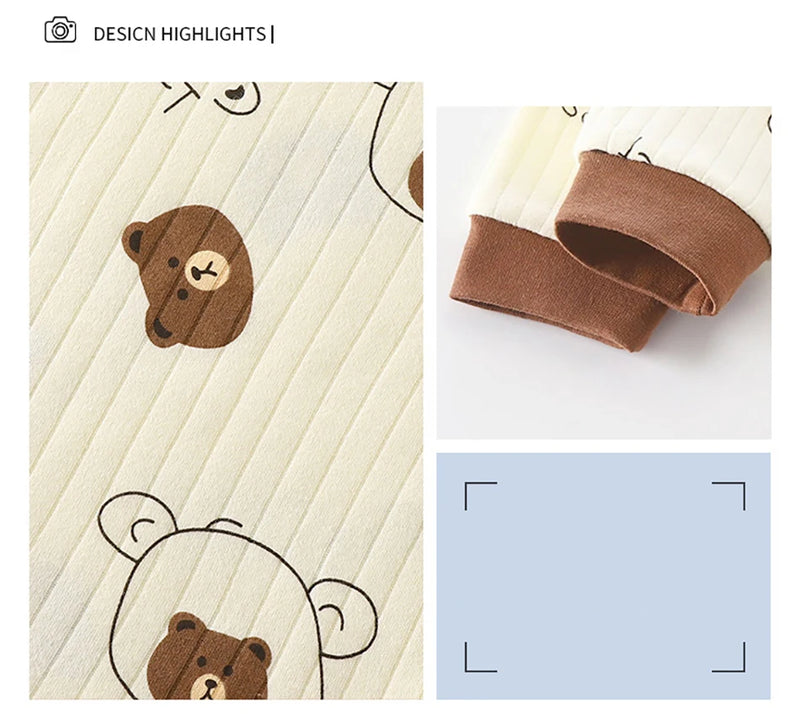 Kids Casual Autumn Long Sleeve Pajamas Set Boys and Girls.