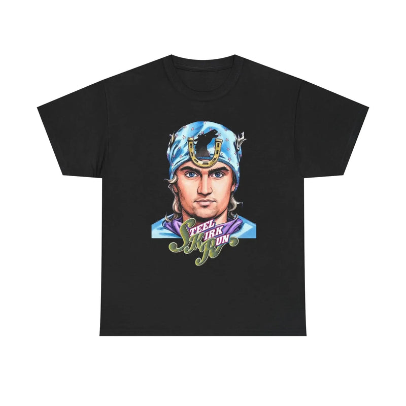 Jojo 7 Steel Ball Run Anime Pattern Charlie Kirk and Gyro Zeppeli Cotton T-shirt.