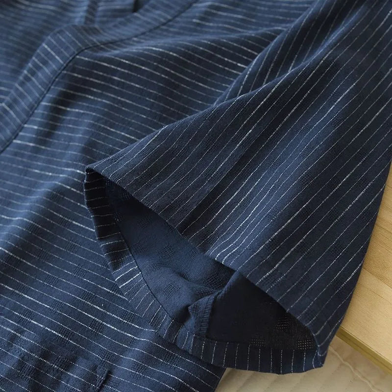 Japanese Kimono pajamas Men's Pajamas Summer Thin Short-sleeved Shorts.