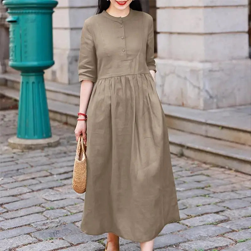 Women’s Elegant Commute Midi Dress.