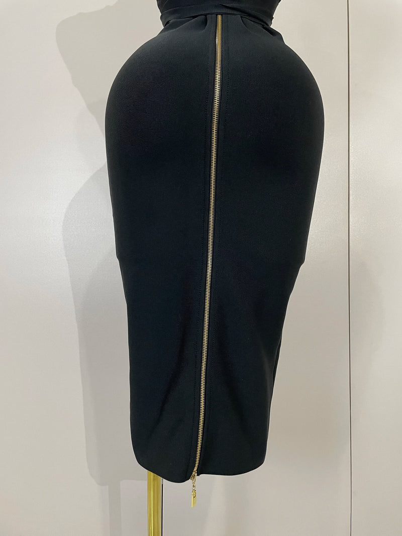 Women Elegance Sexy V-Neck Sleeveless Bodycon Bandage Dress.