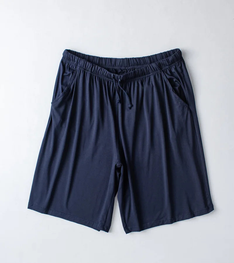 Modal Cotton Pajamas Suit Summer Men's Thin Loose Short-sleeved Shorts.