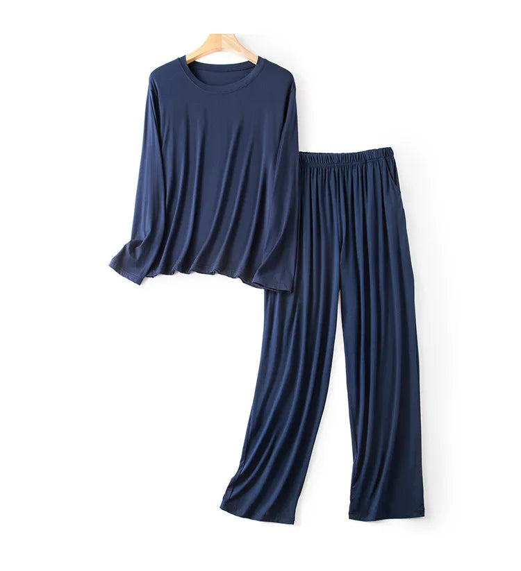 Men's Pajamas Set Plus Size Modal Soft Sleepwear.