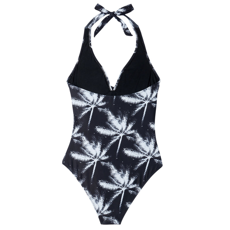 Sexy V-Neck One Piece Swimsuit For Women Plus Size Swimwear Female.