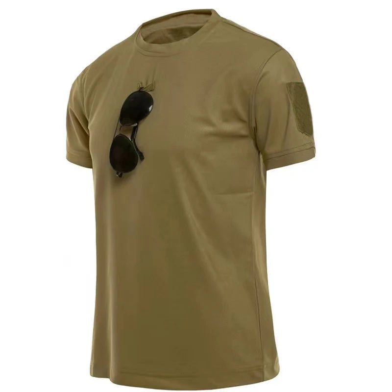 Men's Summer T-shirt Male Camping Hiking Trekking Fishing Training Running.