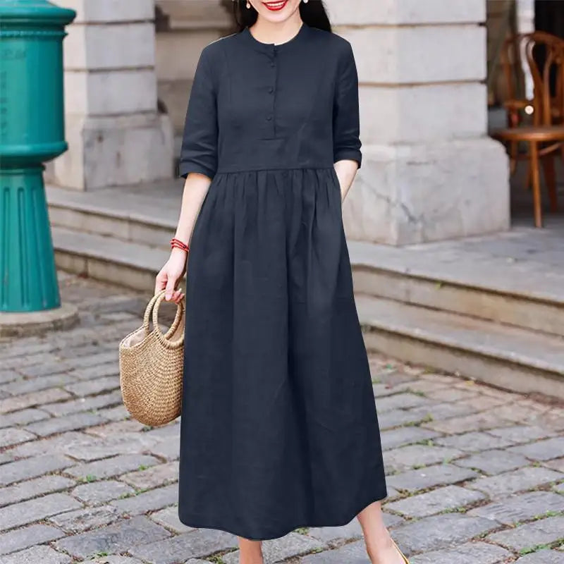 Women’s Elegant Commute Midi Dress.