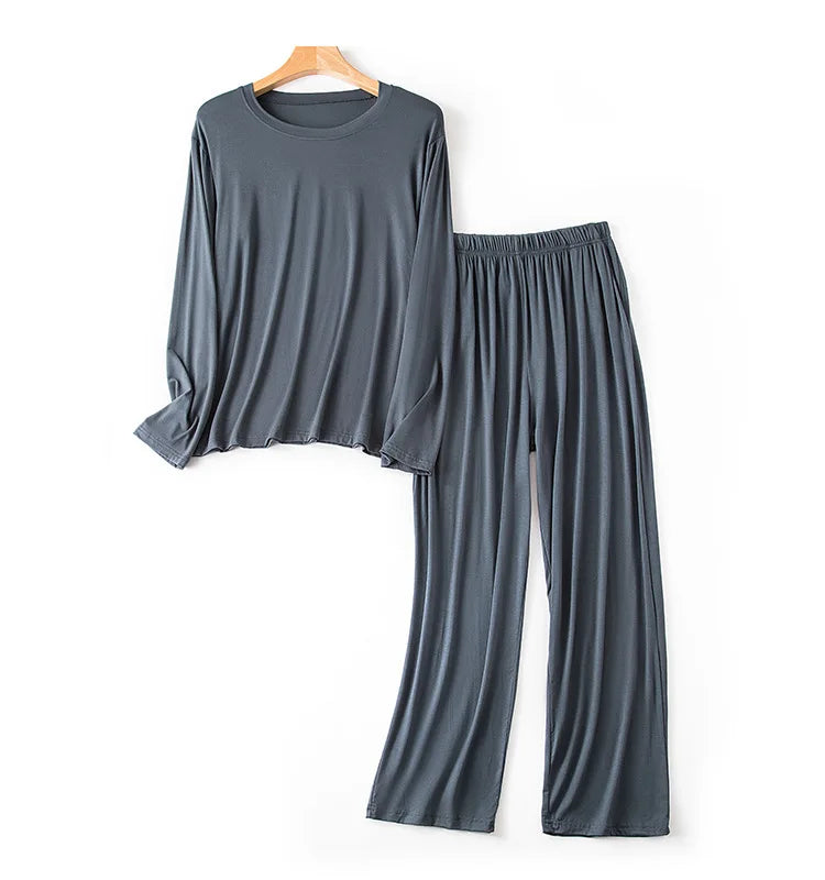 Men's Pajamas Set Plus Size Modal Soft Sleepwear.