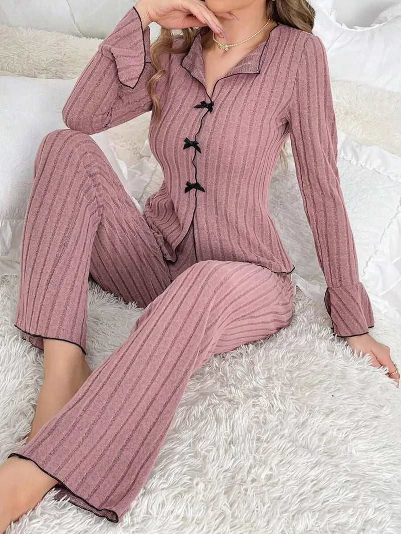 Sleepwear Women Pajama Set Woman Women's Home Clothes Trousers Sets.