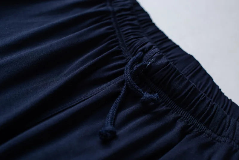 Modal Cotton Pajamas Suit Summer Men's Thin Loose Short-sleeved Shorts.