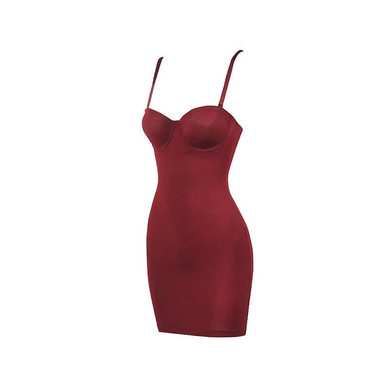 Short Bodycon Dress Backless Skinny Straps Solid Casual Sexy for Women.