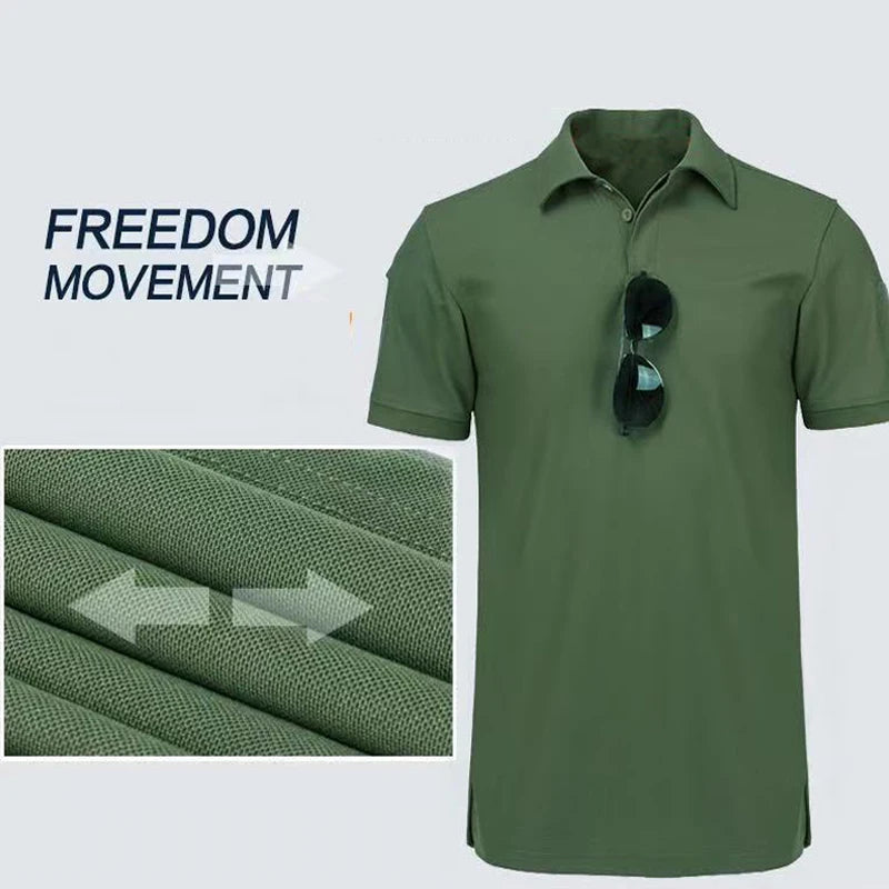 Men's Summer T-shirt Male Camping Hiking Trekking Fishing Training Running.