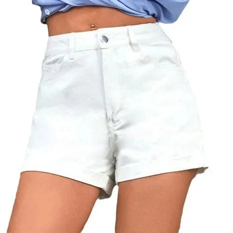 High-Waisted Slimming Denim Shorts For Women.