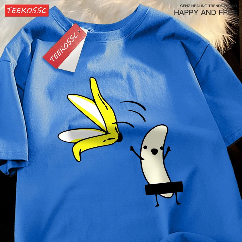 Remove Banana Peels Men Women T-Shirts Oversized Tshirt Cotton Summer.