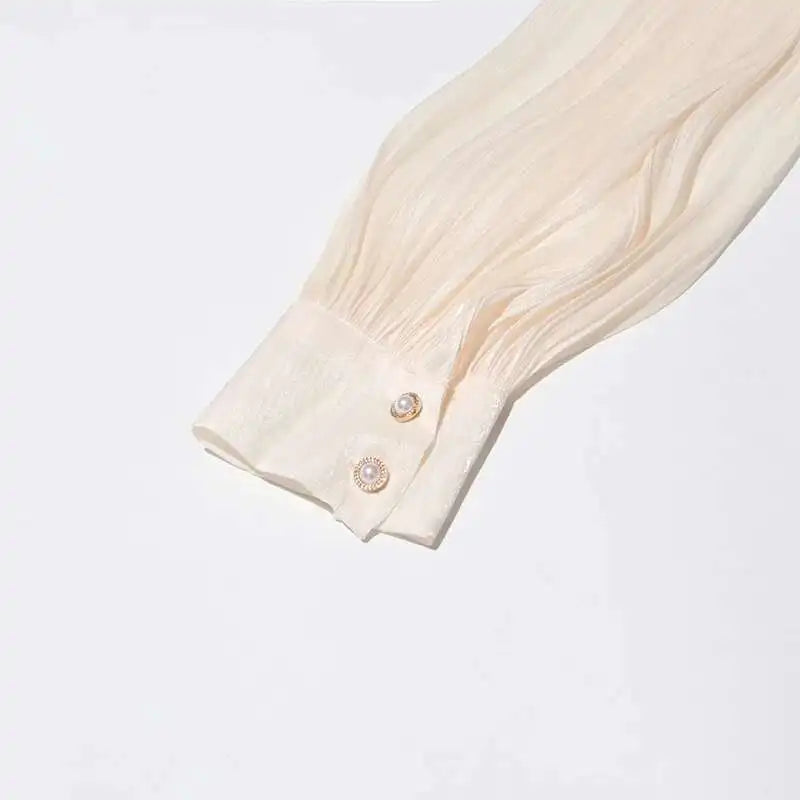 TWOTWINSTYLE Solid Blouse Mini Dresses For Women V Neck Long Sleeve.