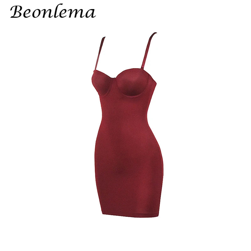 Short Bodycon Dress Backless Skinny Straps Solid Casual Sexy for Women.