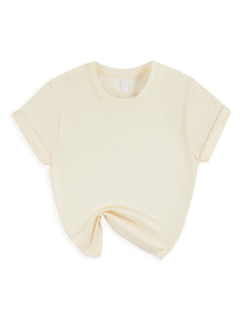 Summer Solid T-Shirts Womens Basic O-Neck Soft T Shirts Casual Comfortable.
