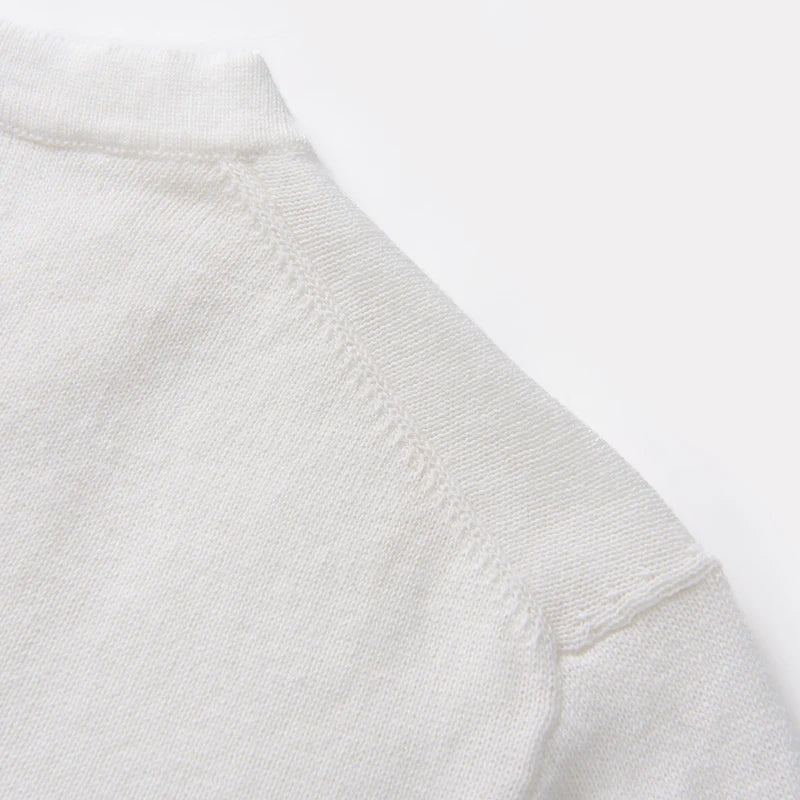 Summer Women's Cotton Casual T-Shirt Knitted Pullover Short Sleeve.