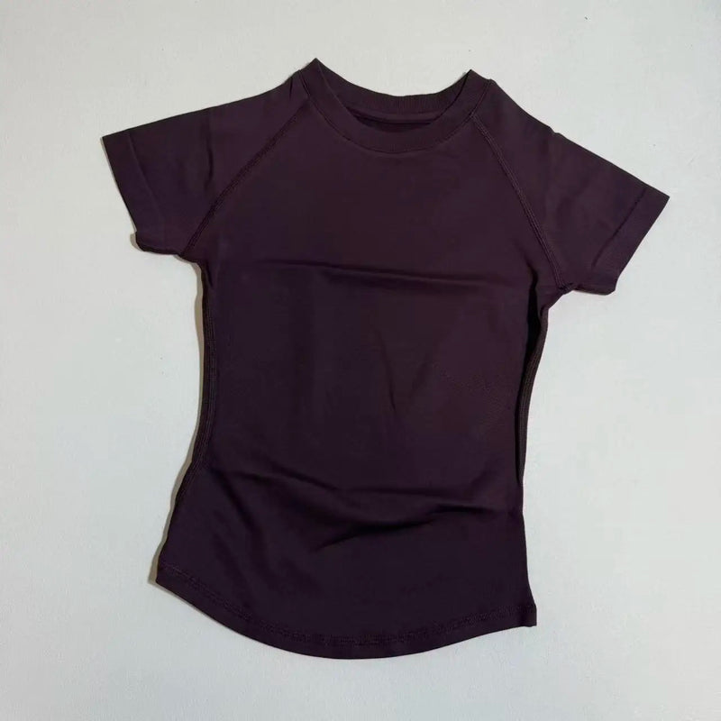 UETEEY Sport Short Sleeve Top Seamless Yoga Leotard Clothing Women.