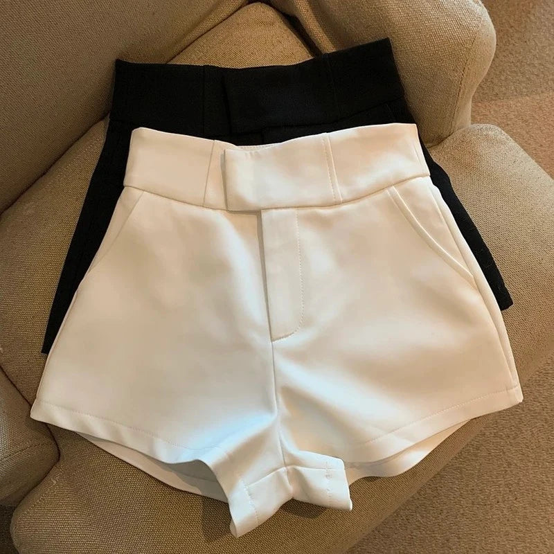 MEXZT Y2K Streetwear Black Shorts Women Elegant High Waist.