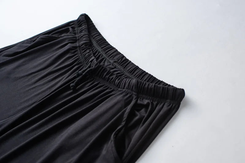 Modal Cotton Pajamas Suit Summer Men's Thin Loose Short-sleeved Shorts.