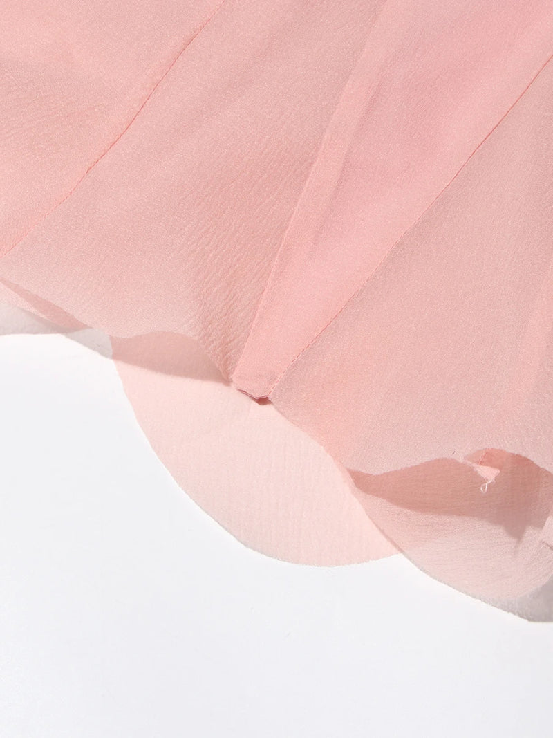 Women's Dress Irregular Pleated Patchwork Fashion.