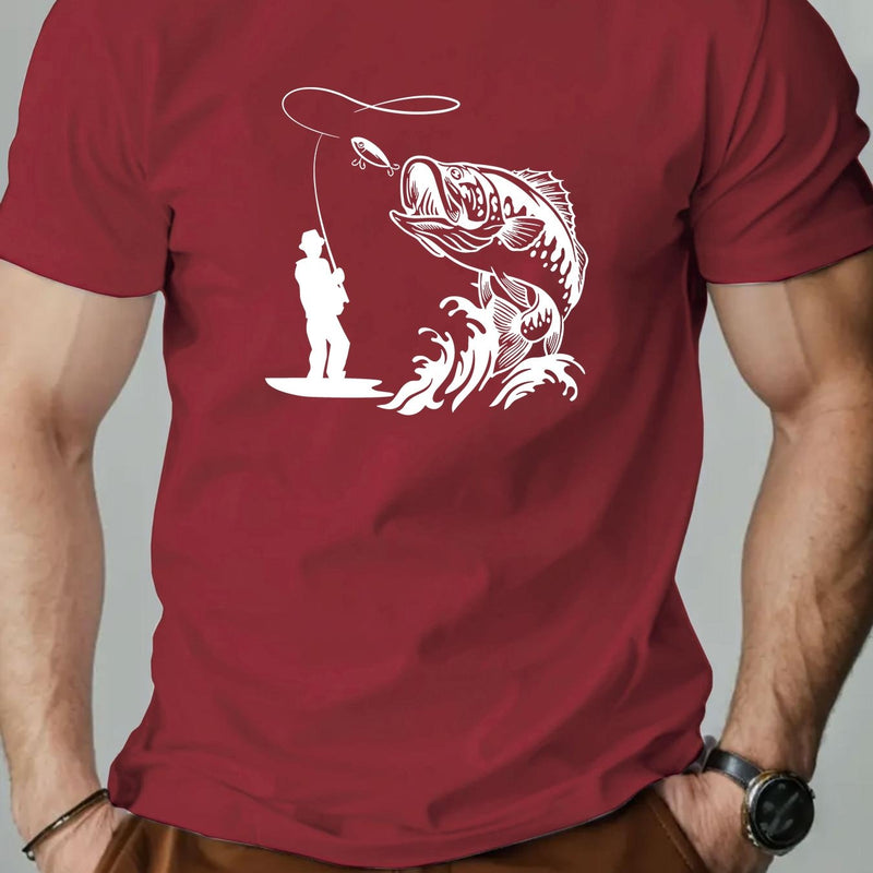 Men's Summer Casual Round Neck Short T-Shirt.