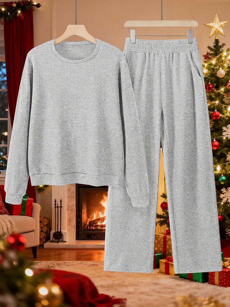 Autumn/Winter New Women's Fabric Two-Piece Set.