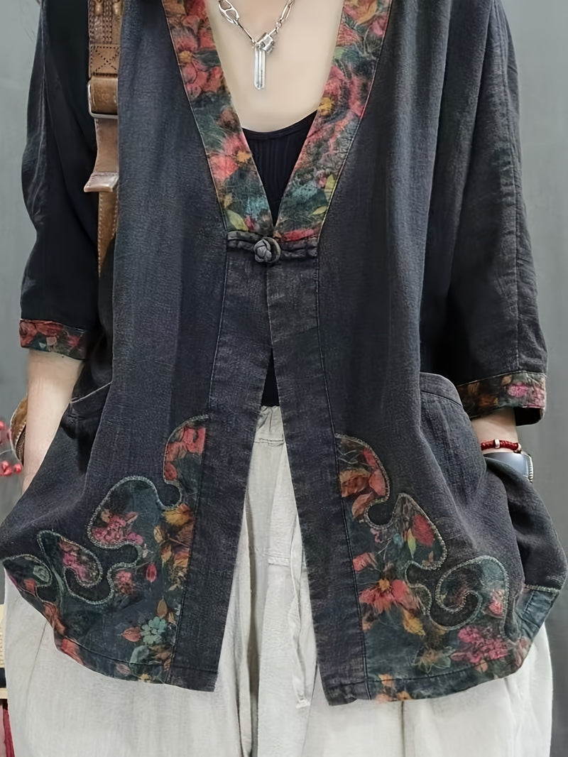 Women’s Spring And Summer Collection Vintage Style Button-Up.