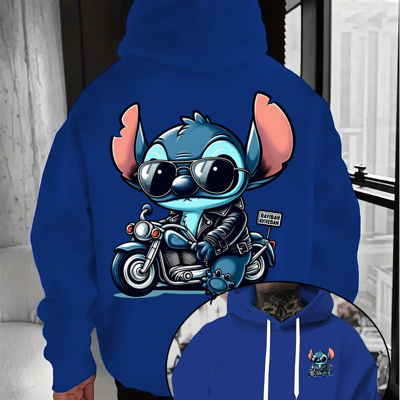 Disney Hoodie - Men's Stitch Driving Cartoon
