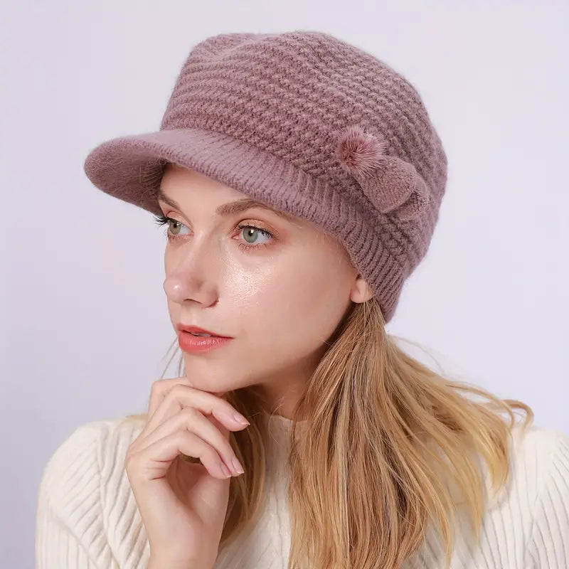 Solid Color Warm Knitted Cap Lightweight Cold