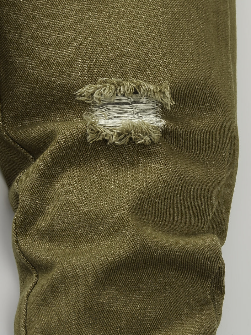 Boys Spring/Autumn Denim Long Sleeve with Elastic Waist and Ripped Jeans.