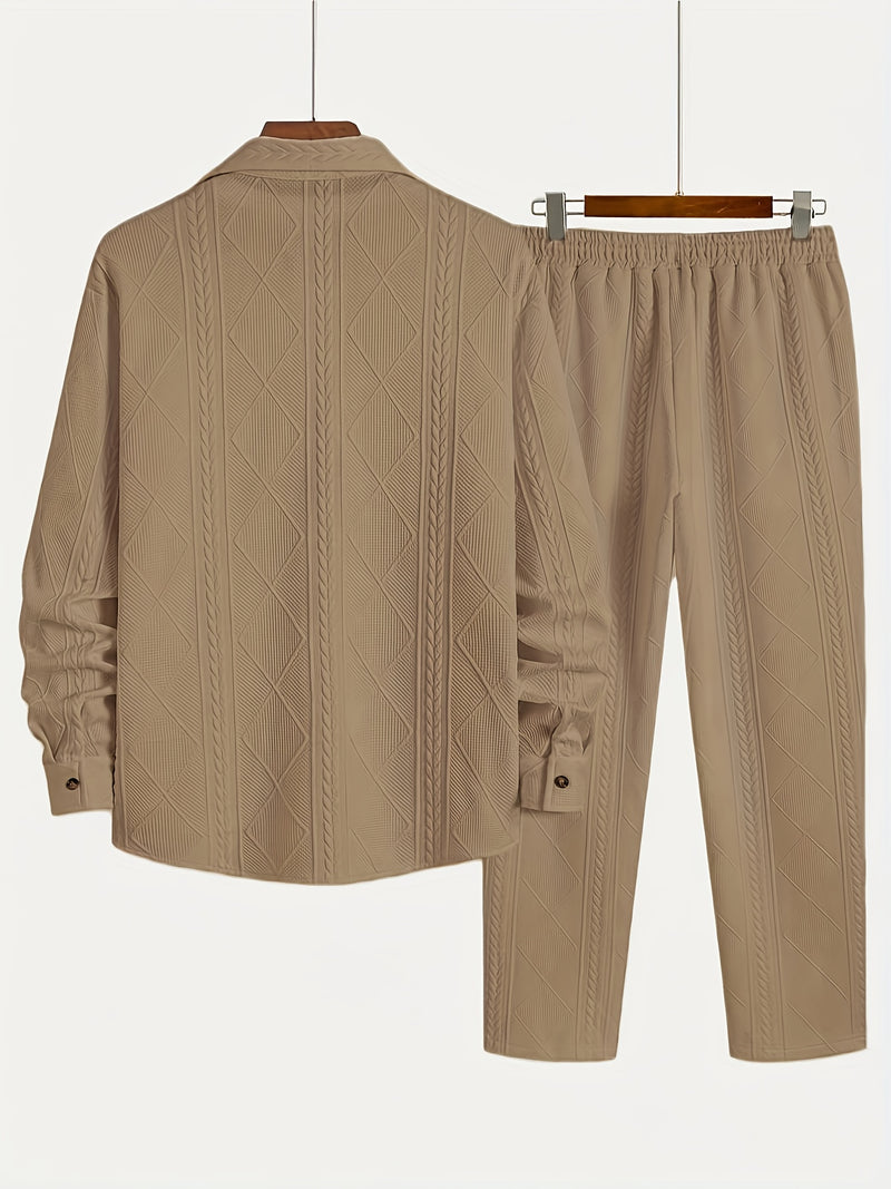 Men's Casual Sports Outfit with Long Sleeves And Long Pants.