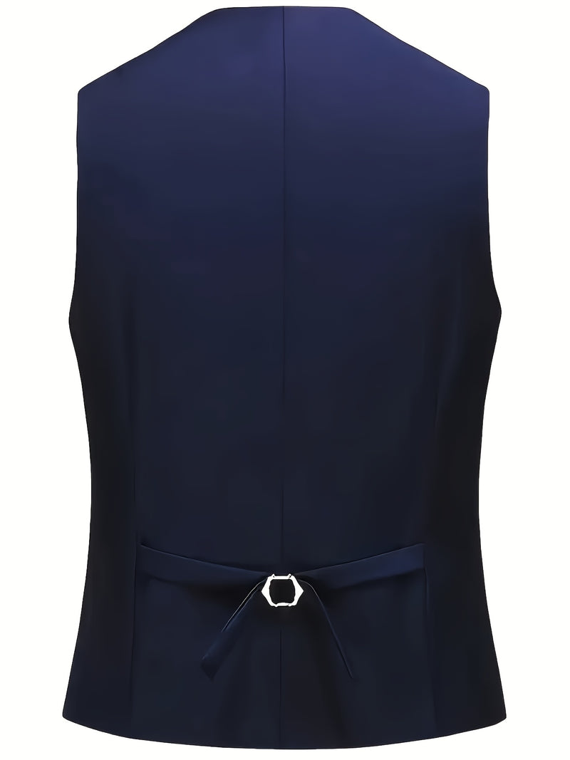 Men's 2pcs Suit, Consisting of a Vest And Dress Pants.