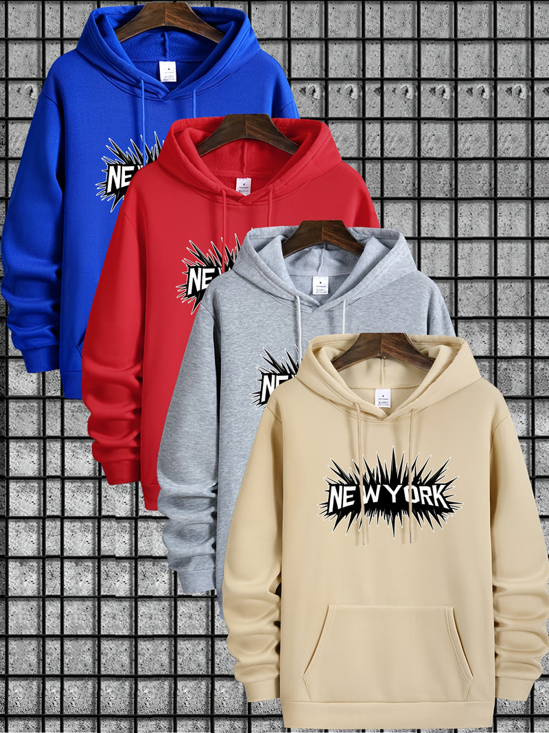 Men's 4pcs sweater set with new New York print.