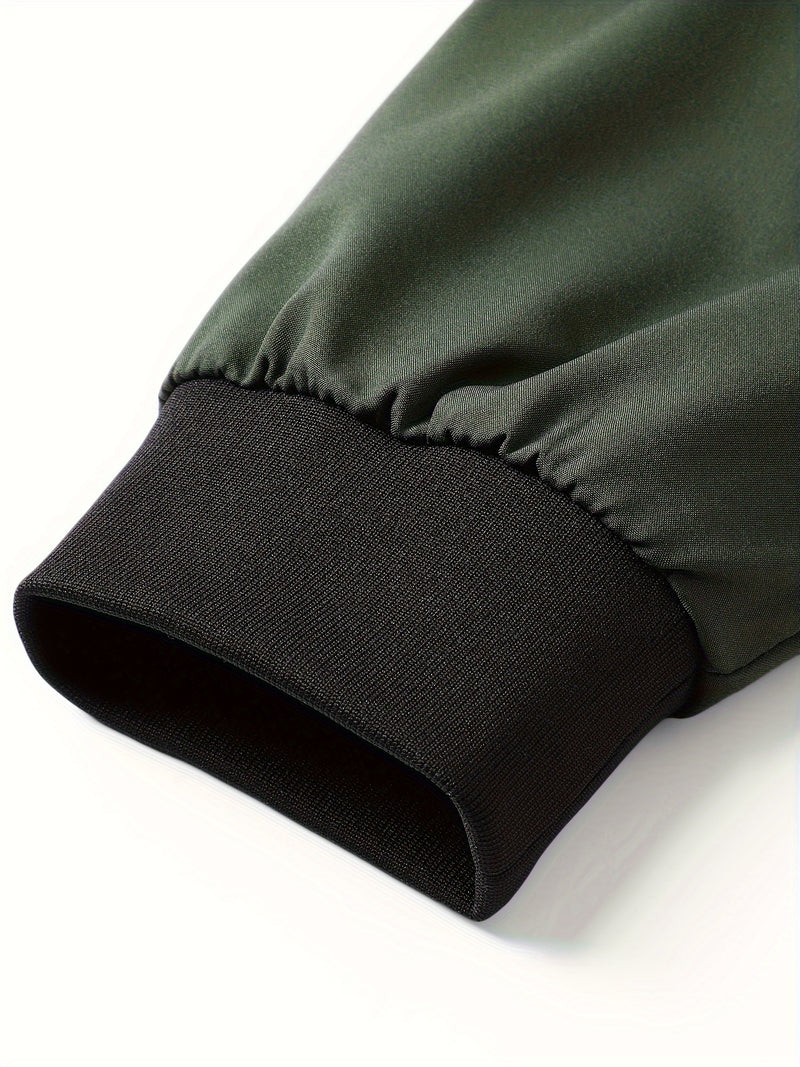 Men'S Casual Versatile Jacket for Young Adults, Stylish Baseball Coat.